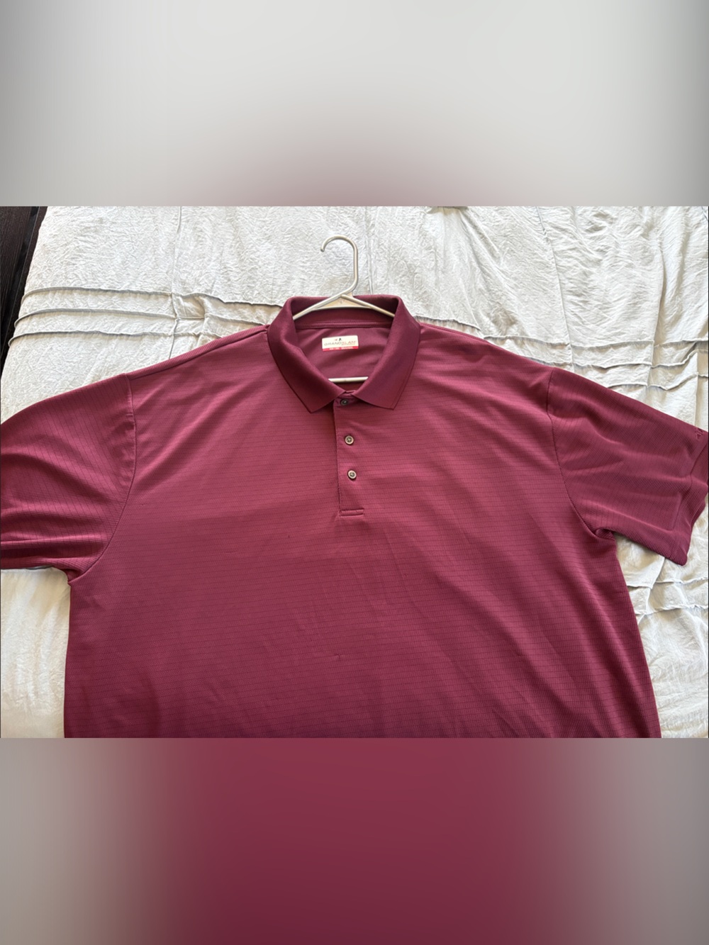 Grand Slam Men's Maroon Polo Shirt - Short Sleeve